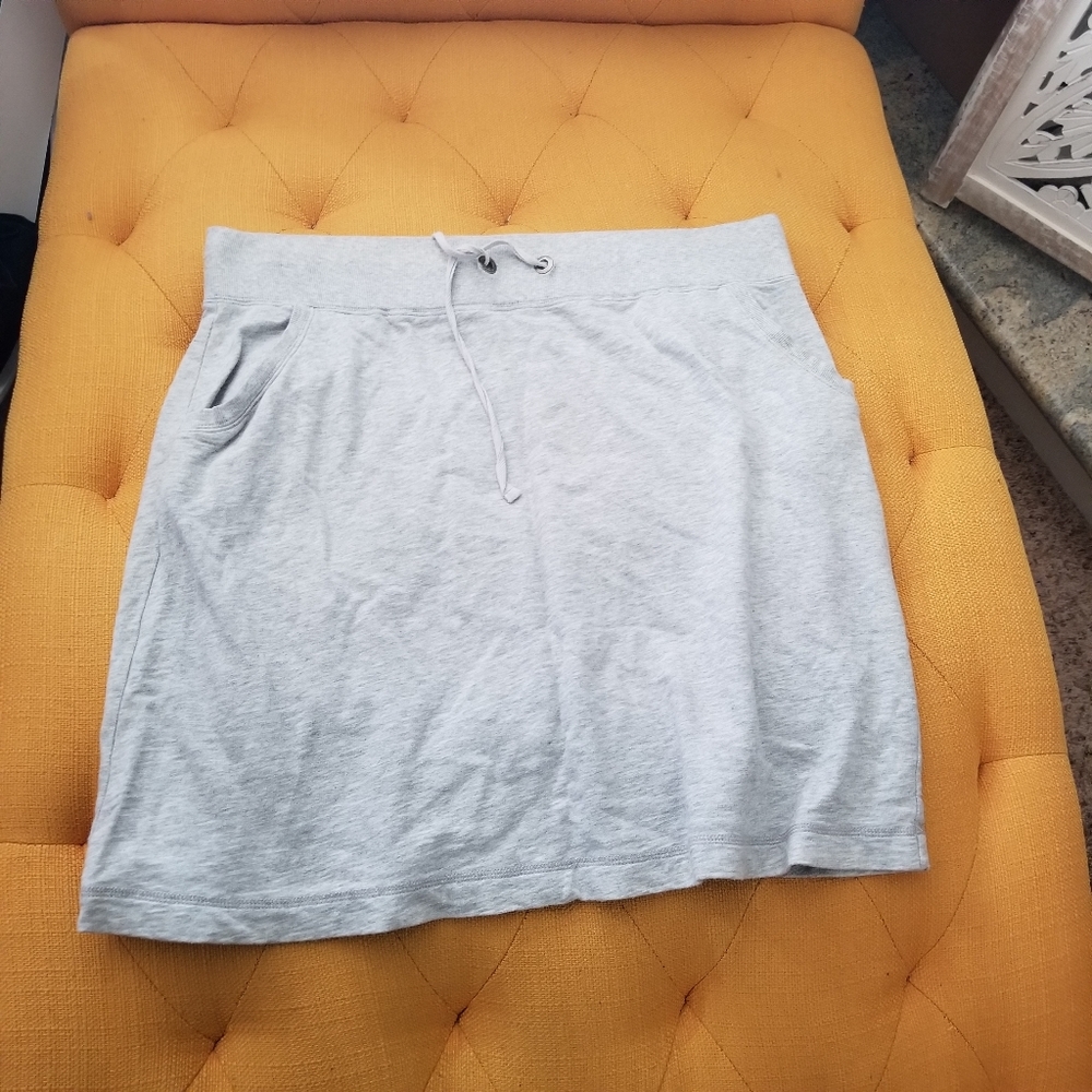Grey short  cotton skirt